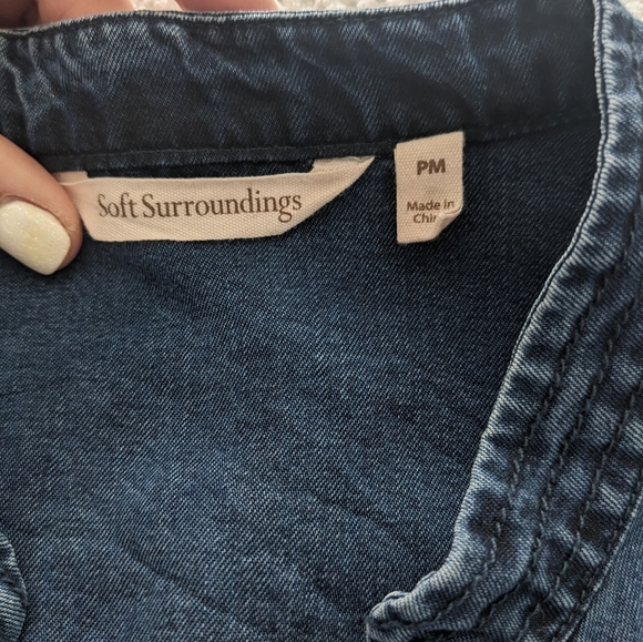 Soft Surroundings tencel jean top - Picture 2 of 5